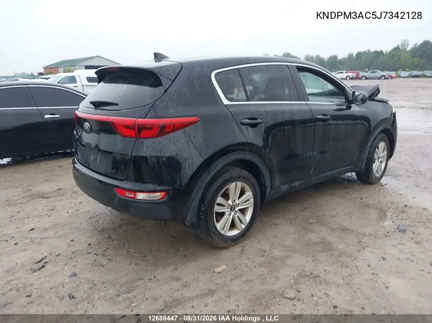 2018 KIA SPORTAGE VIN KNDPM3AC5J7342128 — фото 4