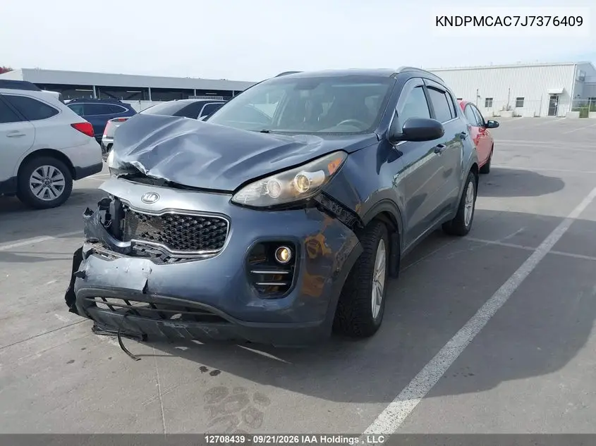 2018 KIA SPORTAGE VIN KNDPMCAC7J7376409 — фото 2