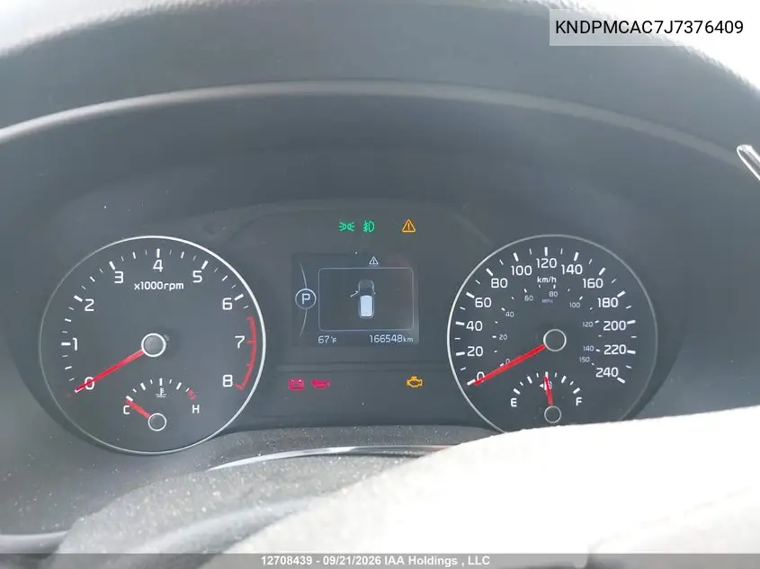2018 KIA SPORTAGE VIN KNDPMCAC7J7376409 — фото 7