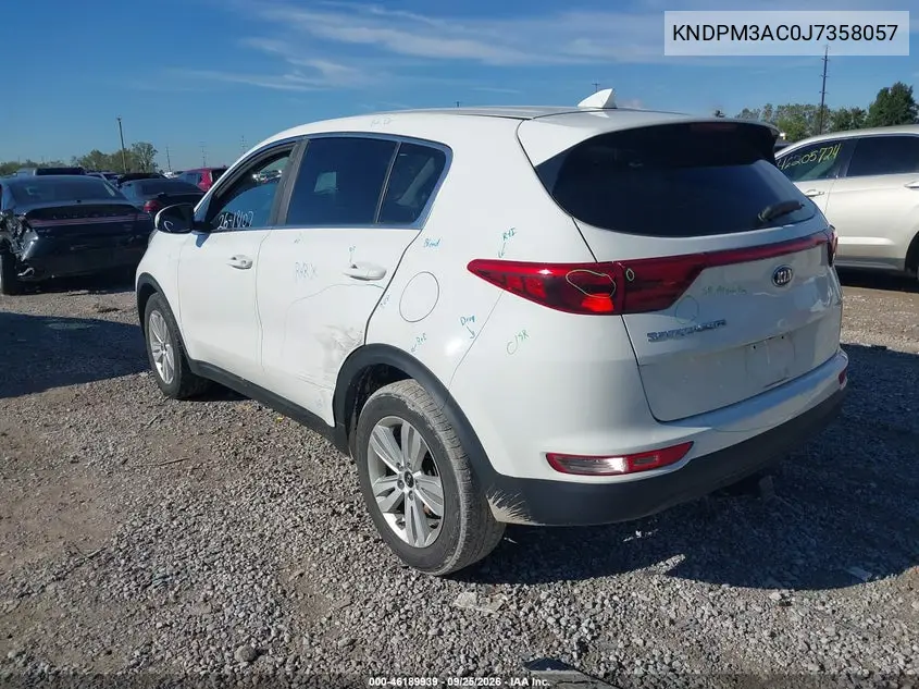 2018 KIA SPORTAGE VIN KNDPM3AC0J7358057 — фото 3