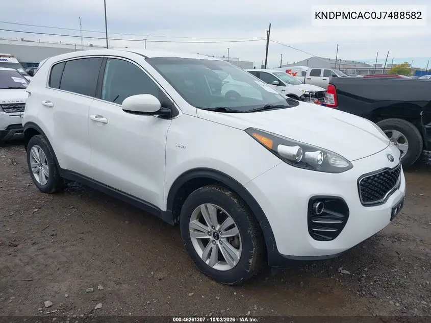 KIA SPORTAGE 2018, VIN KNDPMCAC0J7488582
