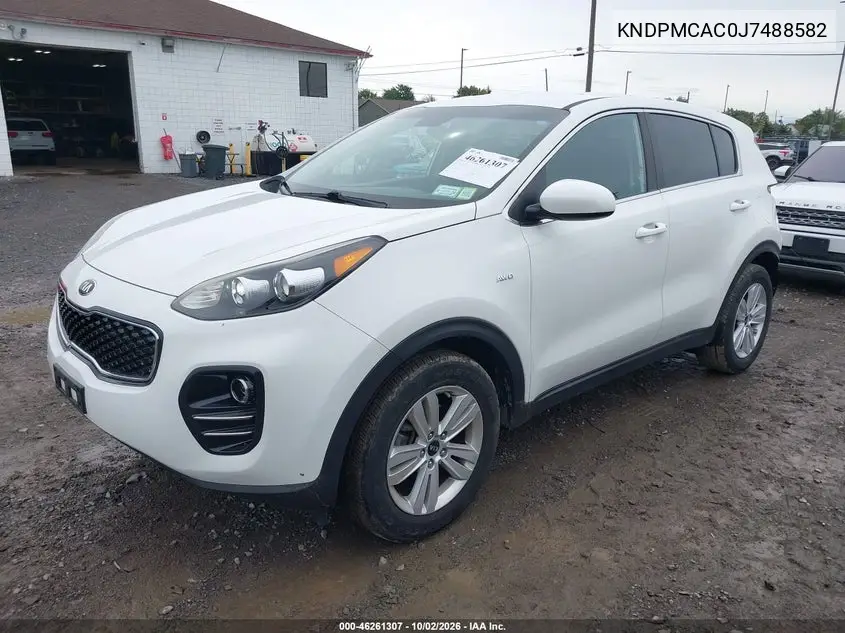 2018 KIA SPORTAGE VIN KNDPMCAC0J7488582 — фото 2