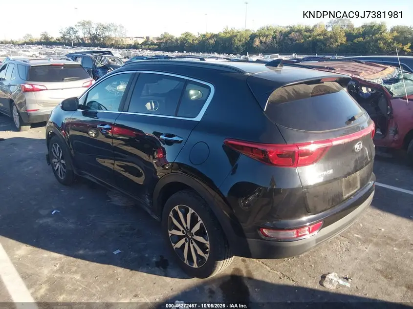 2018 KIA SPORTAGE VIN KNDPNCAC9J7381981 — фото 3