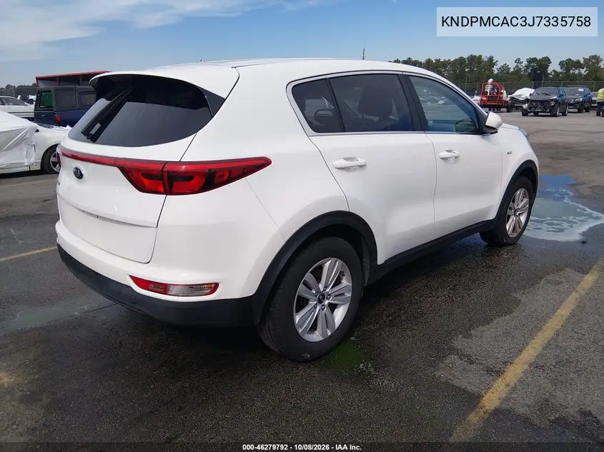 2018 KIA SPORTAGE VIN KNDPMCAC3J7335758 — фото 4