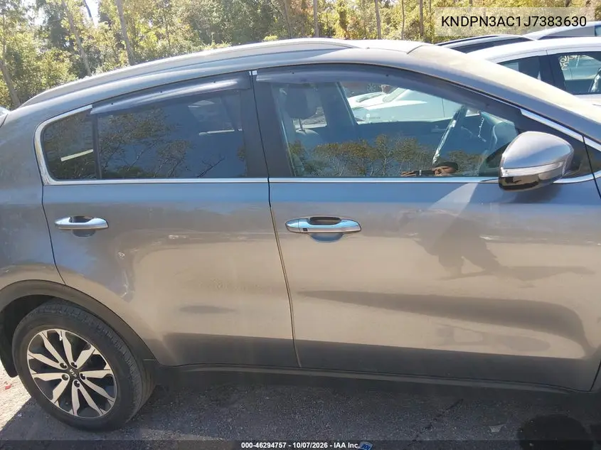 2018 KIA SPORTAGE VIN KNDPN3AC1J7383630 — фото 13