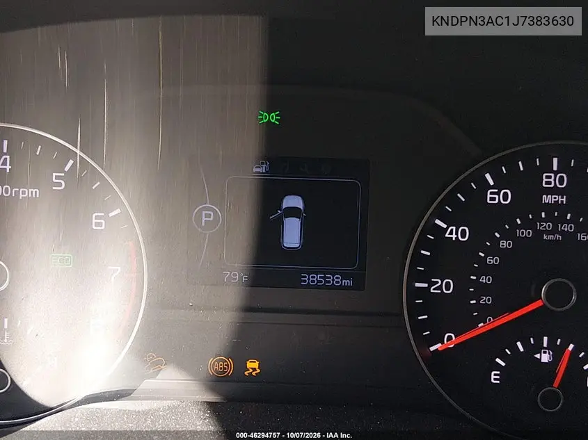 2018 KIA SPORTAGE VIN KNDPN3AC1J7383630 — фото 15