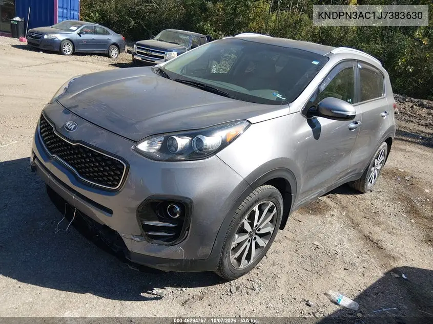 2018 KIA SPORTAGE VIN KNDPN3AC1J7383630 — фото 2