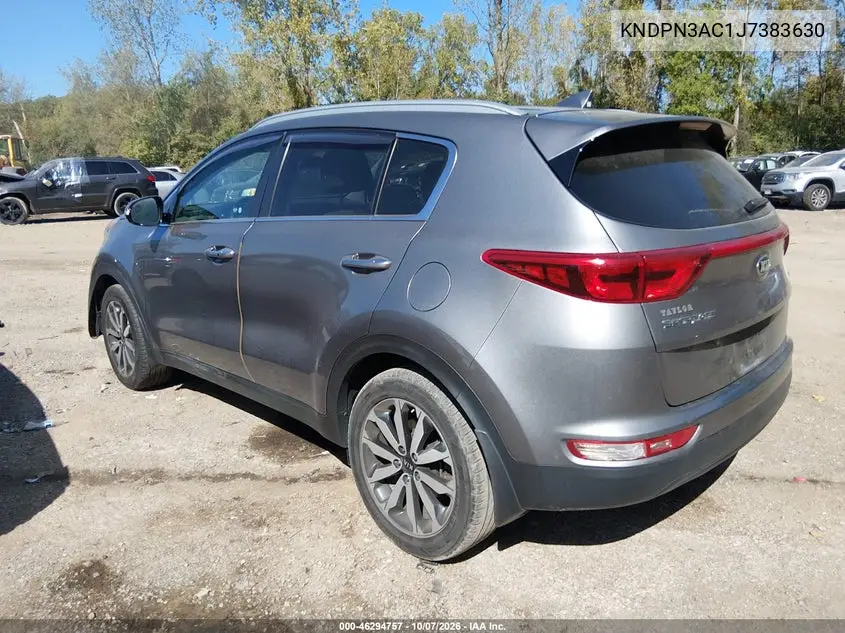 2018 KIA SPORTAGE VIN KNDPN3AC1J7383630 — фото 3