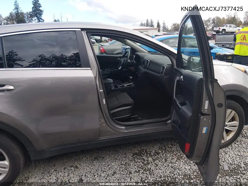 2018 KIA SPORTAGE VIN KNDPMCACXJ7377425 — фото 5