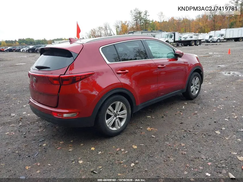 2018 KIA SPORTAGE VIN KNDPM3AC2J7419781 — фото 4