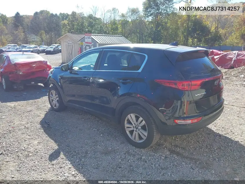 2018 KIA SPORTAGE VIN KNDPMCAC8J7314257 — фото 3