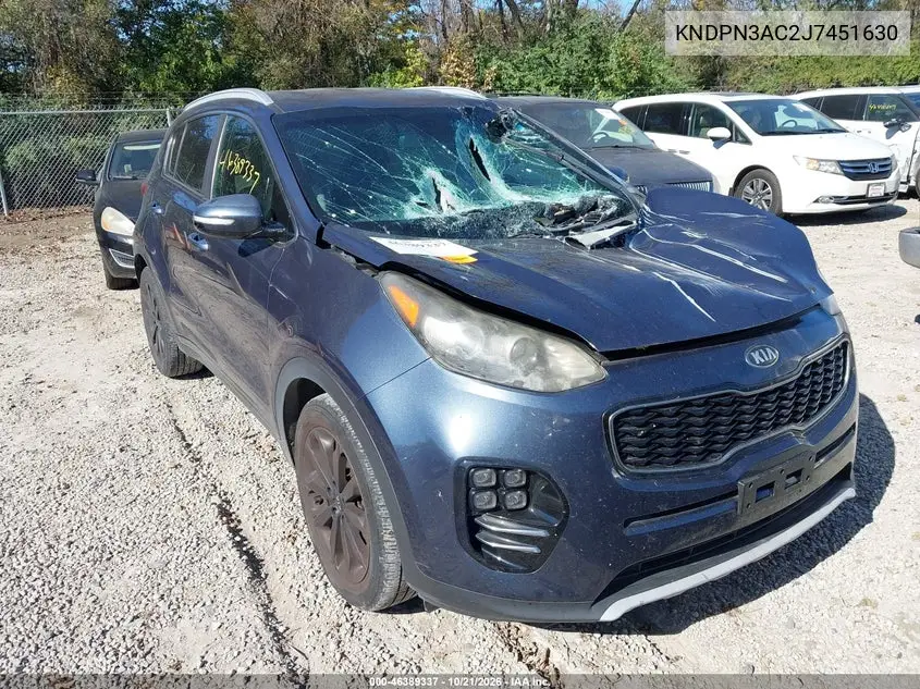 KIA SPORTAGE 2018, VIN KNDPN3AC2J7451630