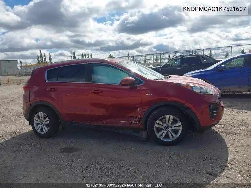 2019 KIA SPORTAGE VIN KNDPMCAC1K7521607 — фото 12