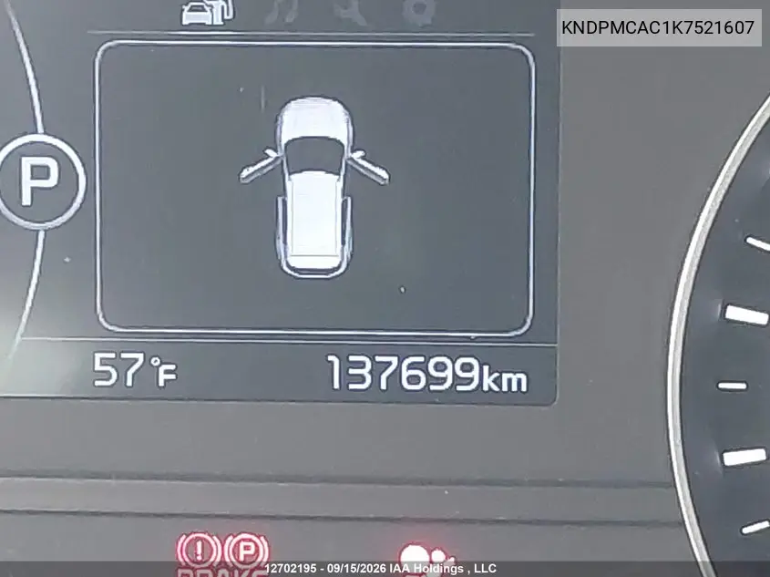 2019 KIA SPORTAGE VIN KNDPMCAC1K7521607 — фото 14