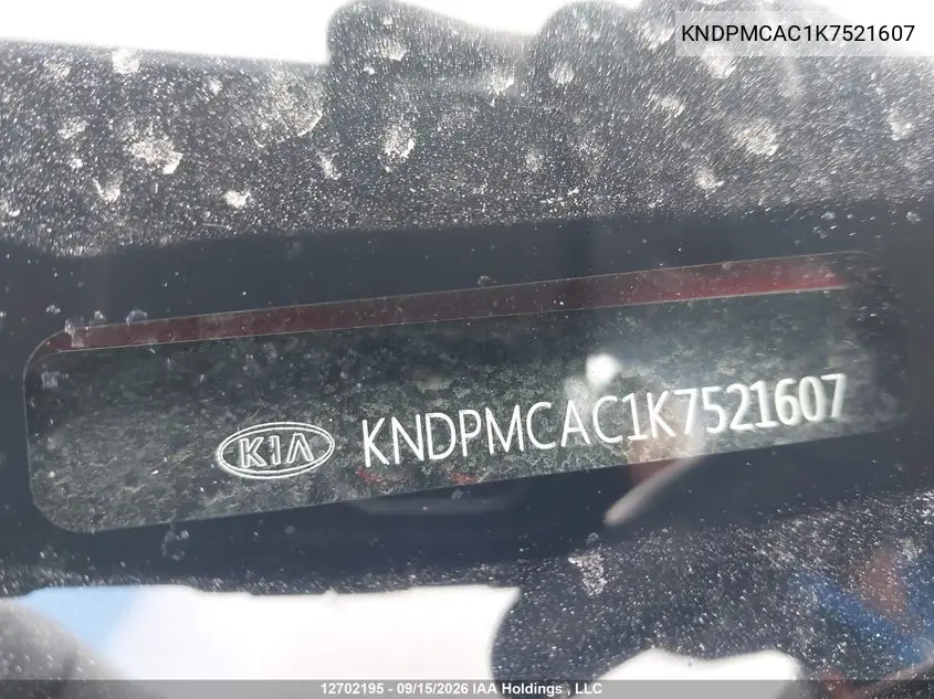 2019 KIA SPORTAGE VIN KNDPMCAC1K7521607 — фото 19