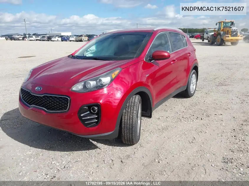 2019 KIA SPORTAGE VIN KNDPMCAC1K7521607 — фото 2