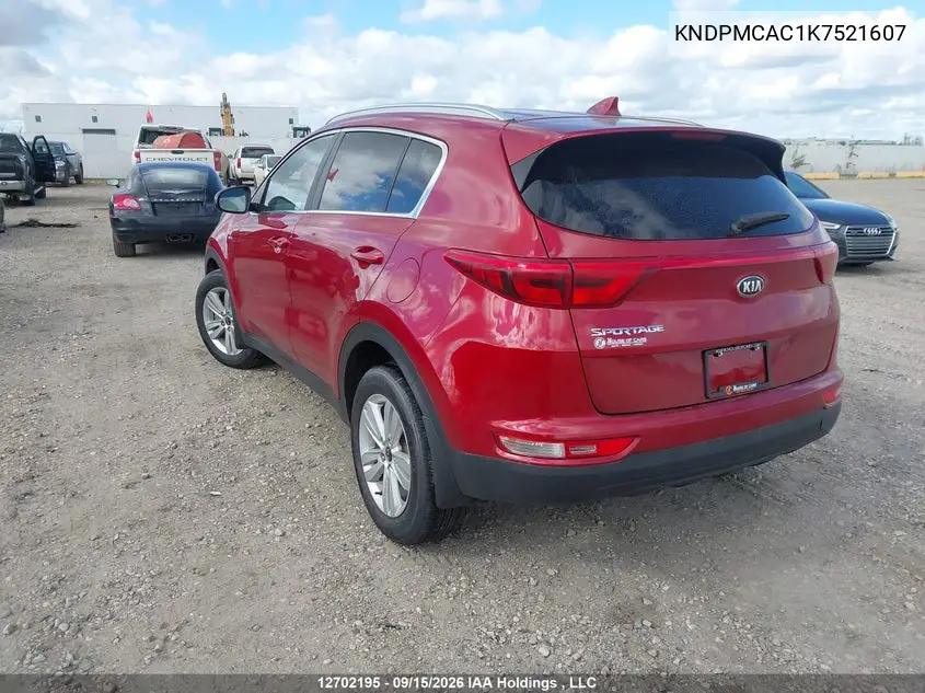 2019 KIA SPORTAGE VIN KNDPMCAC1K7521607 — фото 3