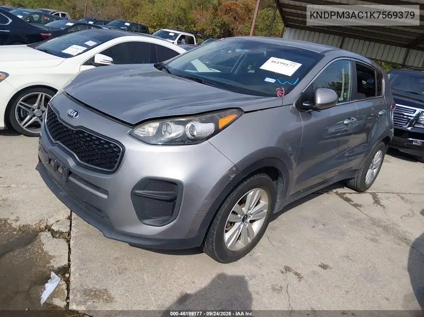 2019 KIA SPORTAGE VIN KNDPM3AC1K7569379 — фото 2