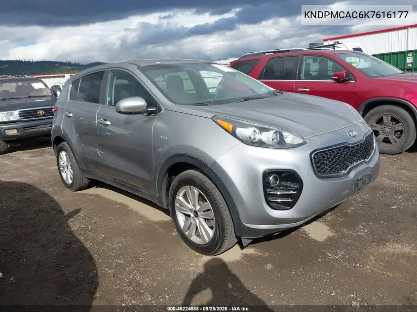 KIA SPORTAGE 2019, VIN KNDPMCAC6K7616177