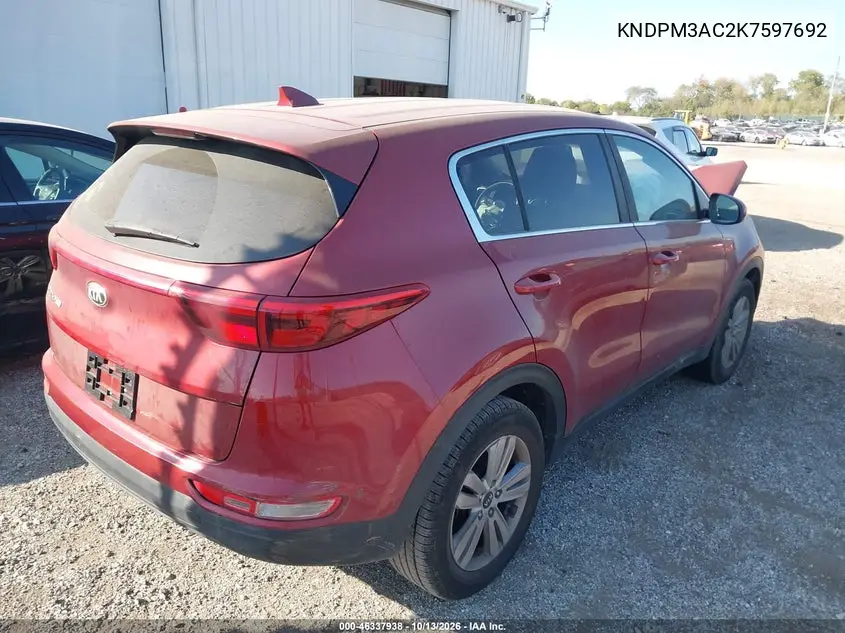 2019 KIA SPORTAGE VIN KNDPM3AC2K7597692 — фото 4