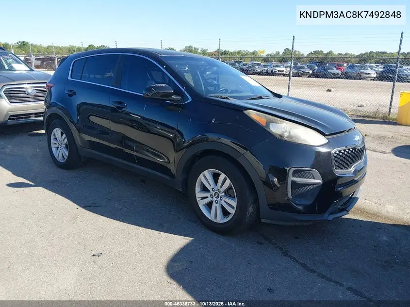 KIA SPORTAGE 2019, VIN KNDPM3AC8K7492848