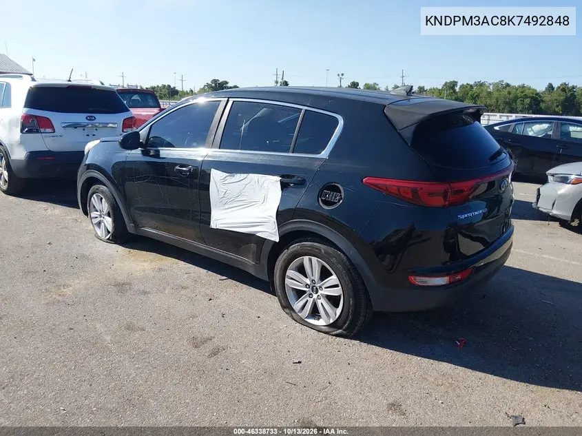 2019 KIA SPORTAGE VIN KNDPM3AC8K7492848 — фото 3