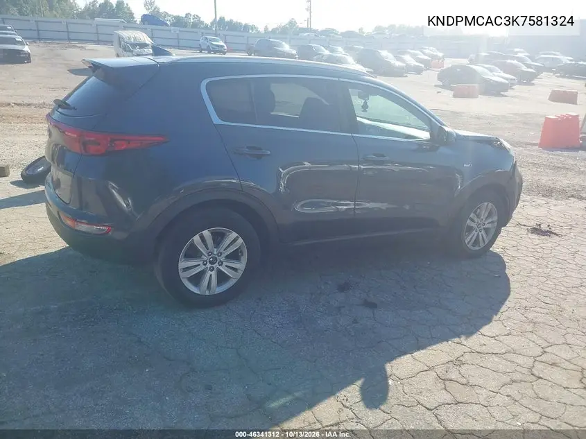 2019 KIA SPORTAGE VIN KNDPMCAC3K7581324 — фото 4