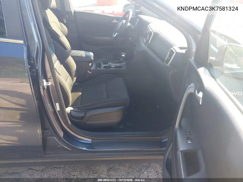 2019 KIA SPORTAGE VIN KNDPMCAC3K7581324 — фото 5