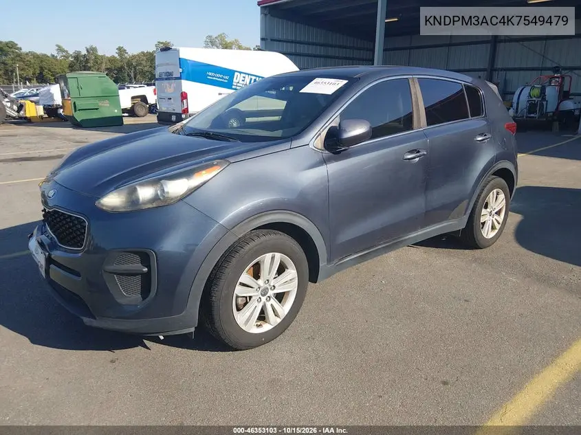 2019 KIA SPORTAGE VIN KNDPM3AC4K7549479 — фото 2