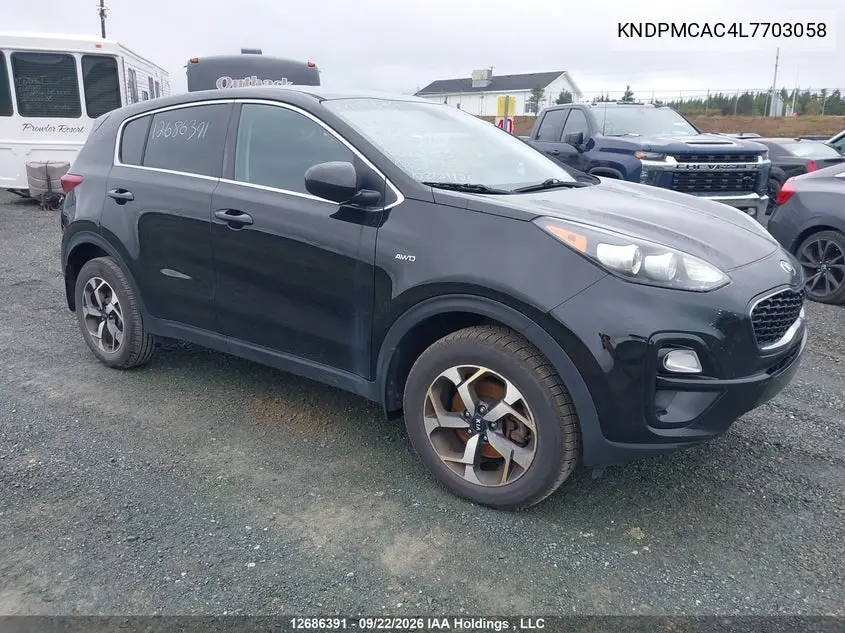 KIA SPORTAGE 2020, VIN KNDPMCAC4L7703058