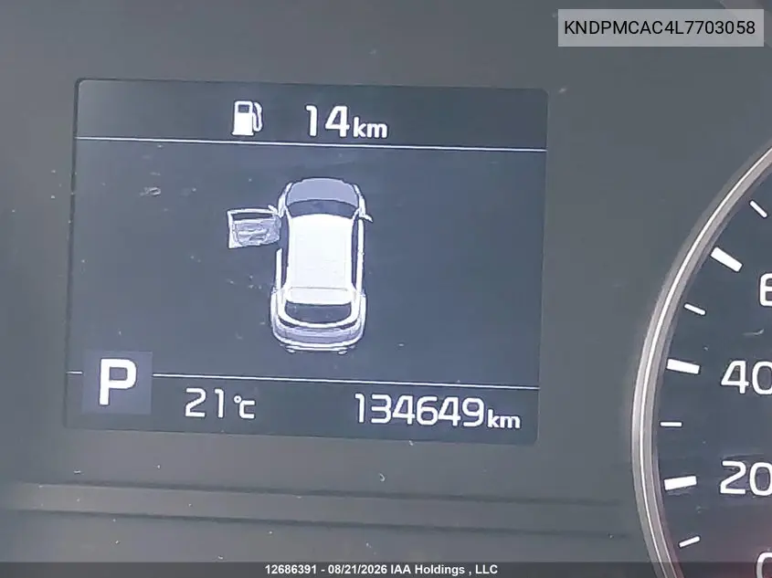 2020 KIA SPORTAGE VIN KNDPMCAC4L7703058 — фото 14