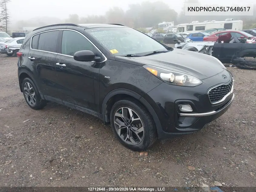 KIA SPORTAGE 2020, VIN KNDPNCAC5L7648617