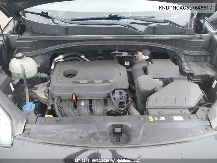 2020 KIA SPORTAGE VIN KNDPNCAC5L7648617 — фото 10