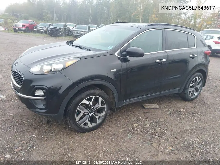 2020 KIA SPORTAGE VIN KNDPNCAC5L7648617 — фото 2