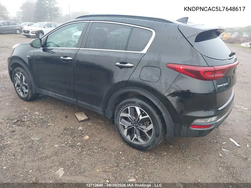 2020 KIA SPORTAGE VIN KNDPNCAC5L7648617 — фото 3