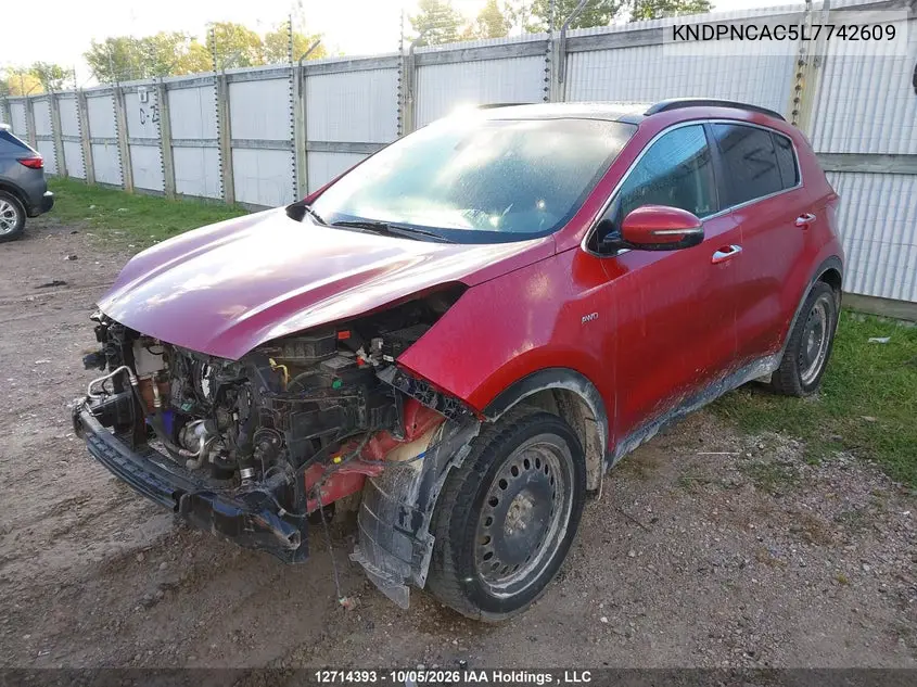 2020 KIA SPORTAGE VIN KNDPNCAC5L7742609 — фото 2