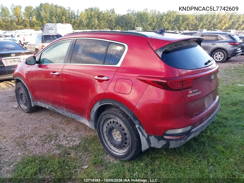 2020 KIA SPORTAGE VIN KNDPNCAC5L7742609 — фото 3