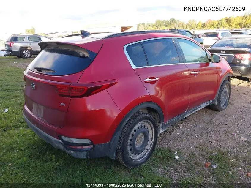 2020 KIA SPORTAGE VIN KNDPNCAC5L7742609 — фото 4