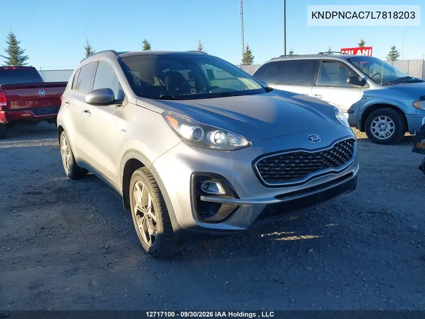 KIA SPORTAGE 2020, VIN KNDPNCAC7L7818203