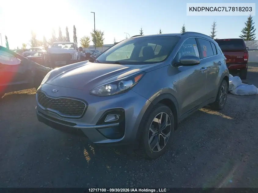 2020 KIA SPORTAGE VIN KNDPNCAC7L7818203 — фото 2