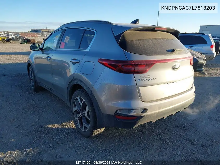 2020 KIA SPORTAGE VIN KNDPNCAC7L7818203 — фото 3