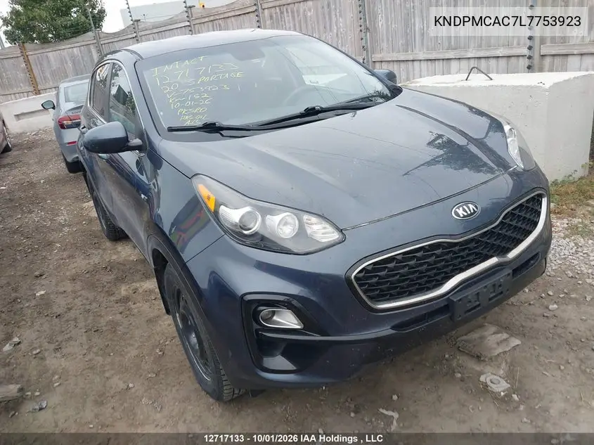 KIA SPORTAGE 2020, VIN KNDPMCAC7L7753923