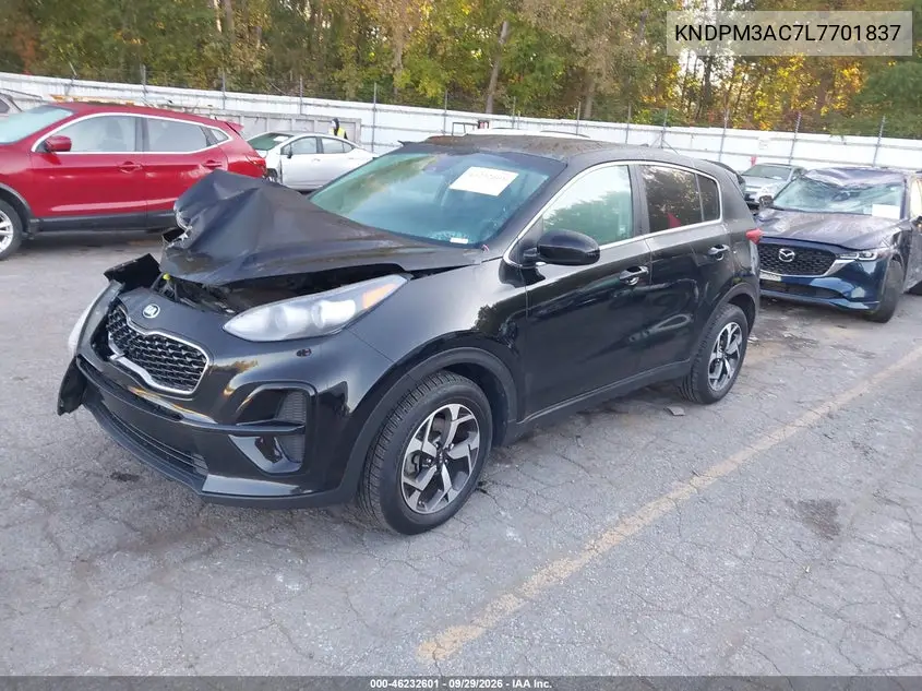 2020 KIA SPORTAGE VIN KNDPM3AC7L7701837 — фото 2