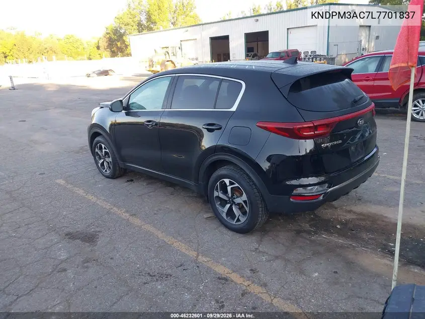 2020 KIA SPORTAGE VIN KNDPM3AC7L7701837 — фото 3