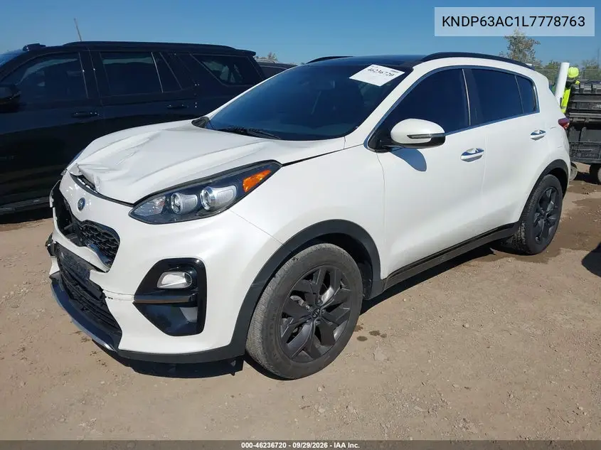 2020 KIA SPORTAGE VIN KNDP63AC1L7778763 — фото 2