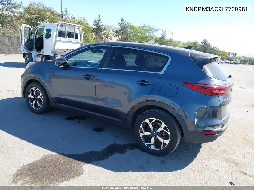 2020 KIA SPORTAGE VIN KNDPM3AC9L7700981 — фото 3