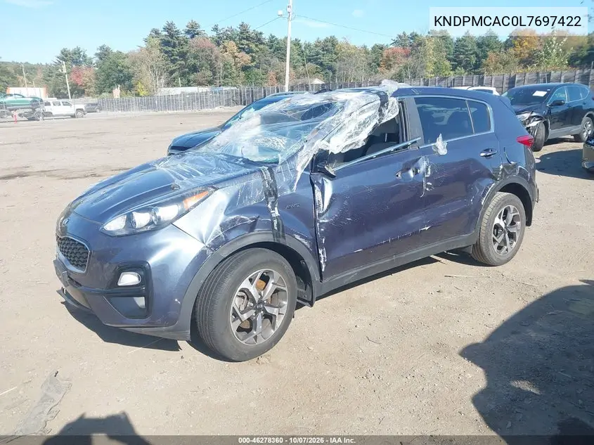 2020 KIA SPORTAGE VIN KNDPMCAC0L7697422 — фото 2