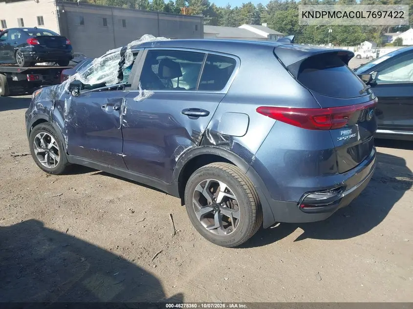 2020 KIA SPORTAGE VIN KNDPMCAC0L7697422 — фото 3