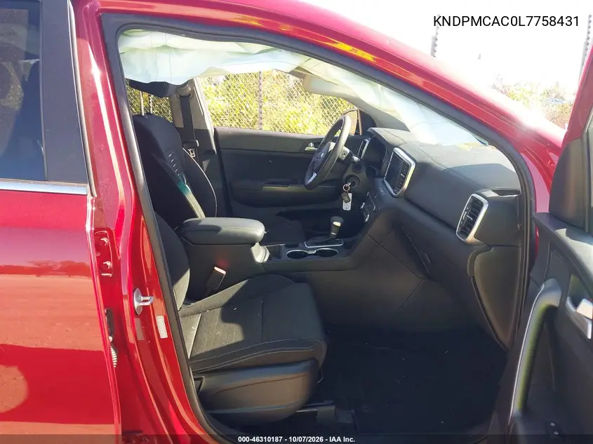 2020 KIA SPORTAGE VIN KNDPMCAC0L7758431 — фото 5
