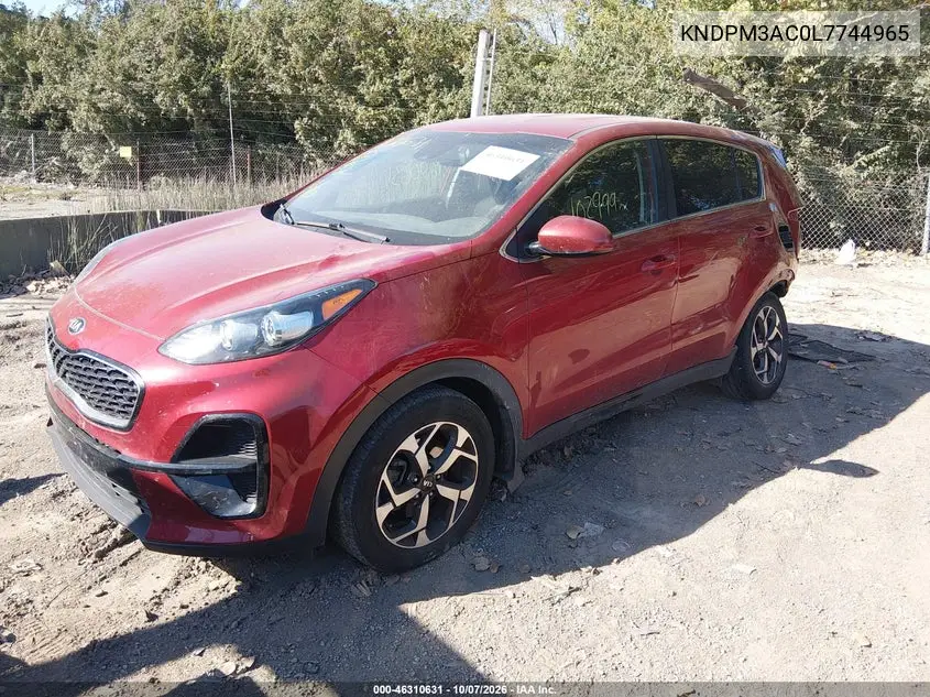 2020 KIA SPORTAGE VIN KNDPM3AC0L7744965 — фото 2